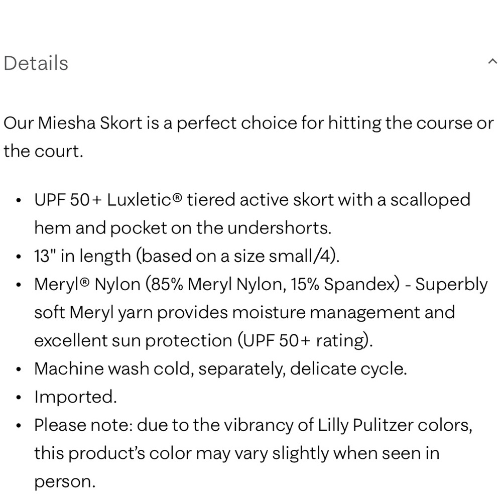 EUC Lilly Pulitzer Miesha Skort - Picture 4 of 5